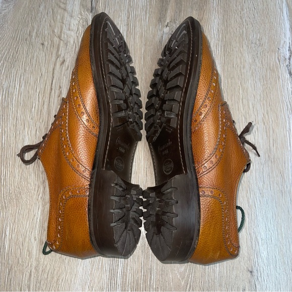Itshide Brouge Oxfords Men’s Commando Style Chunky Sole Made In England Brown - Picture 6 of 15